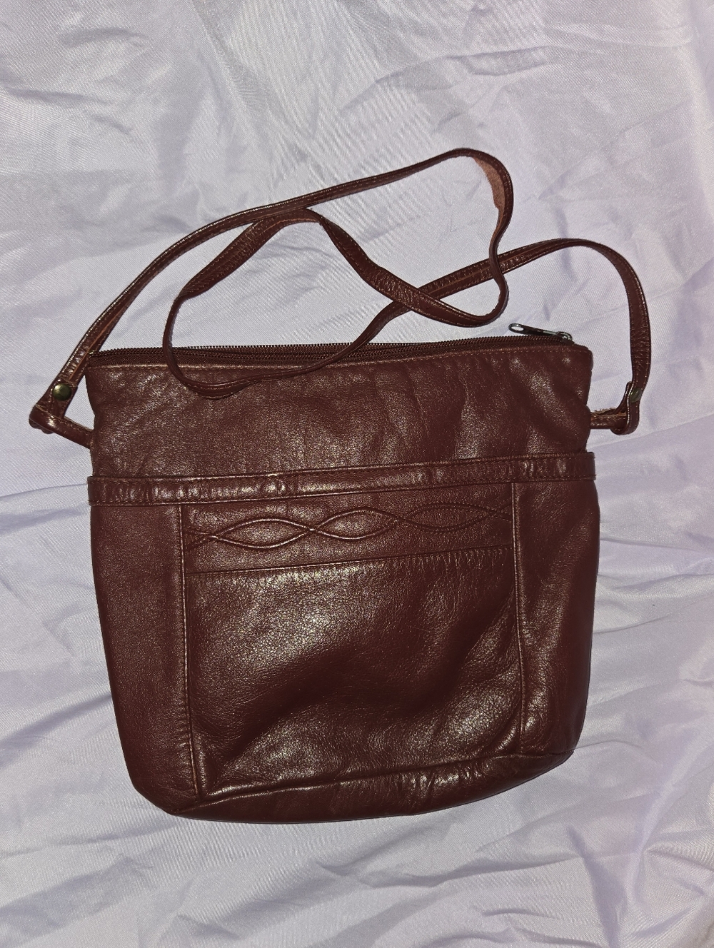 Toni Vintage Leather Burgundy Crossbody